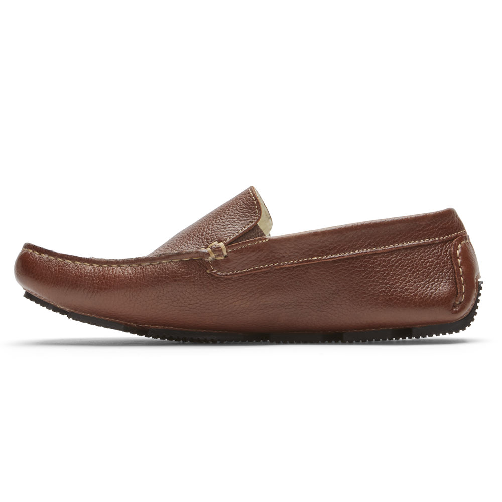 Rockport Mens Slippers Brown - Rhyder - UK 126-LCBZGT